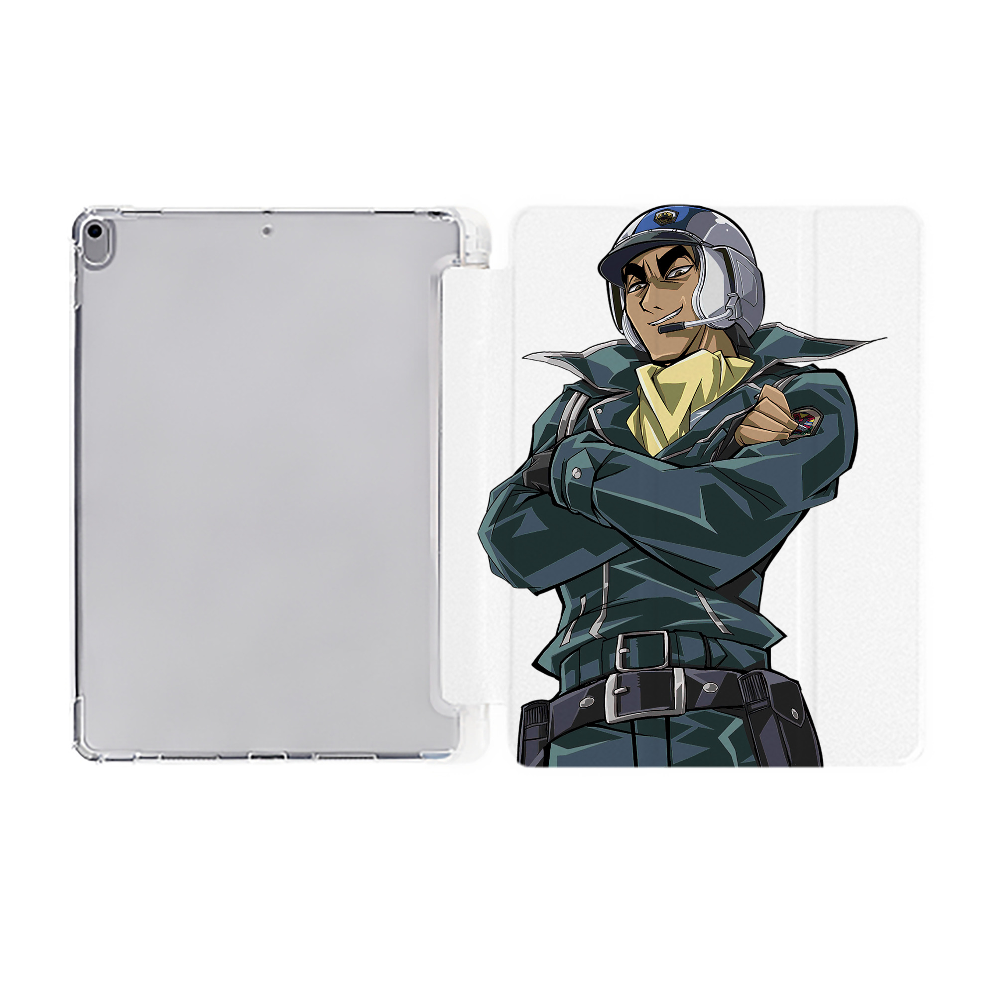 （画像用） 遊☆戯☆王 Yu-Gi-Oh! IPad ケース ペン収納付き 三つ折りスタンド PUレザー×シリコン 対応機種9.5/10.5/10.9インチ